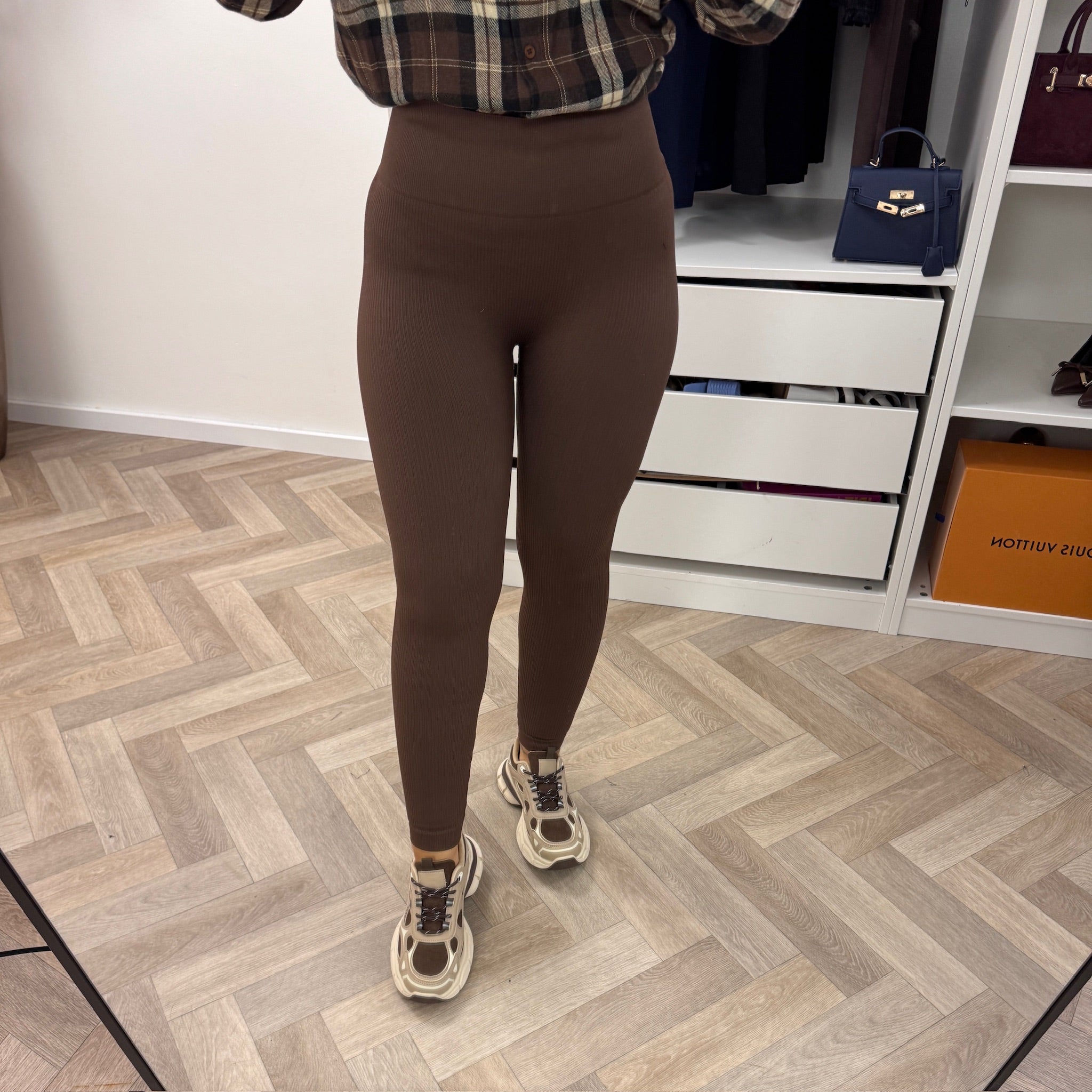 Rib Legging Choco LM8827