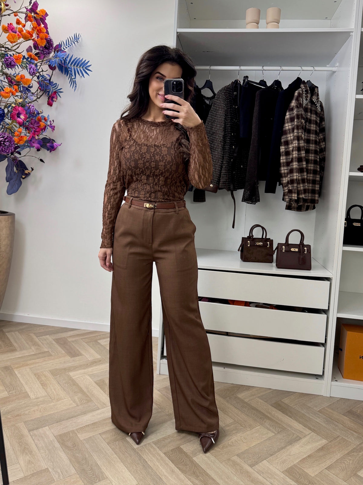 Top Lina Lace Toffee