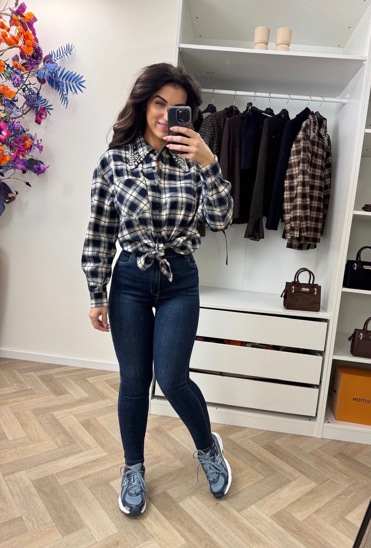 Blouse Felina Diamonds Navy  EN141