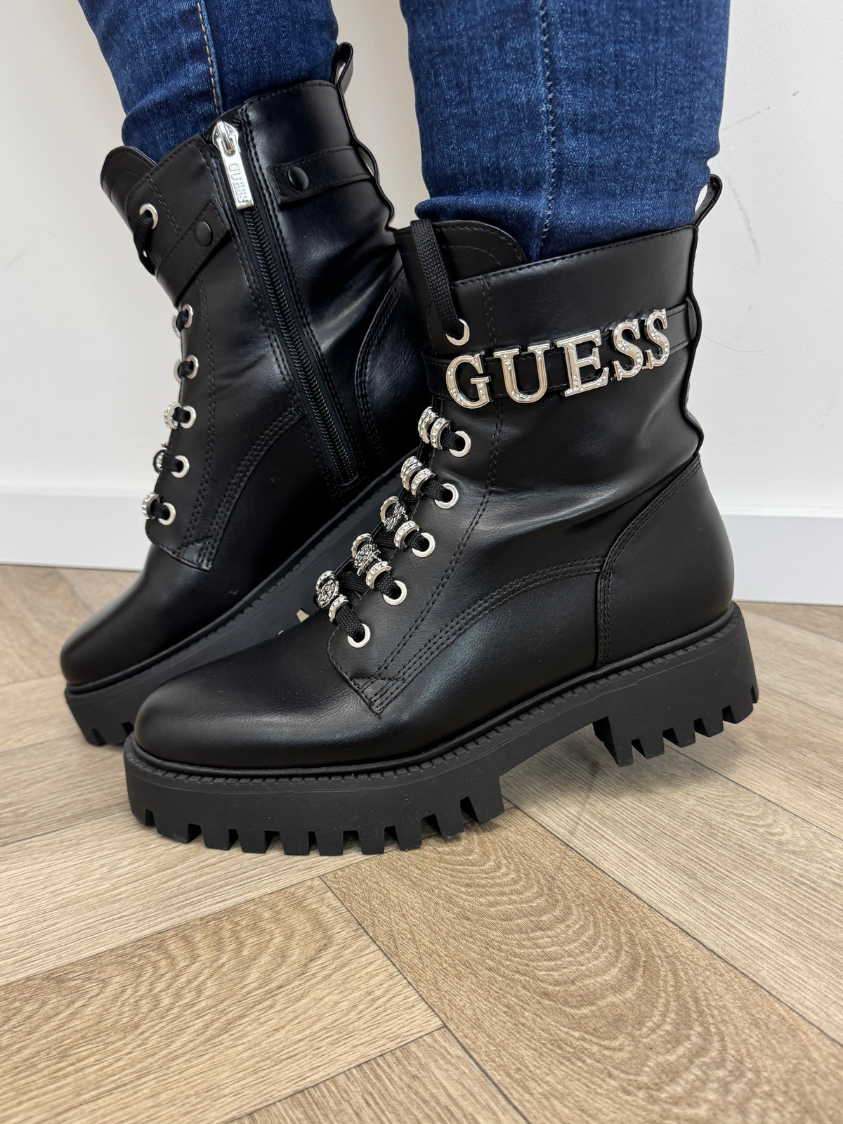 Boots Ficki Zilver Black Guess 1488