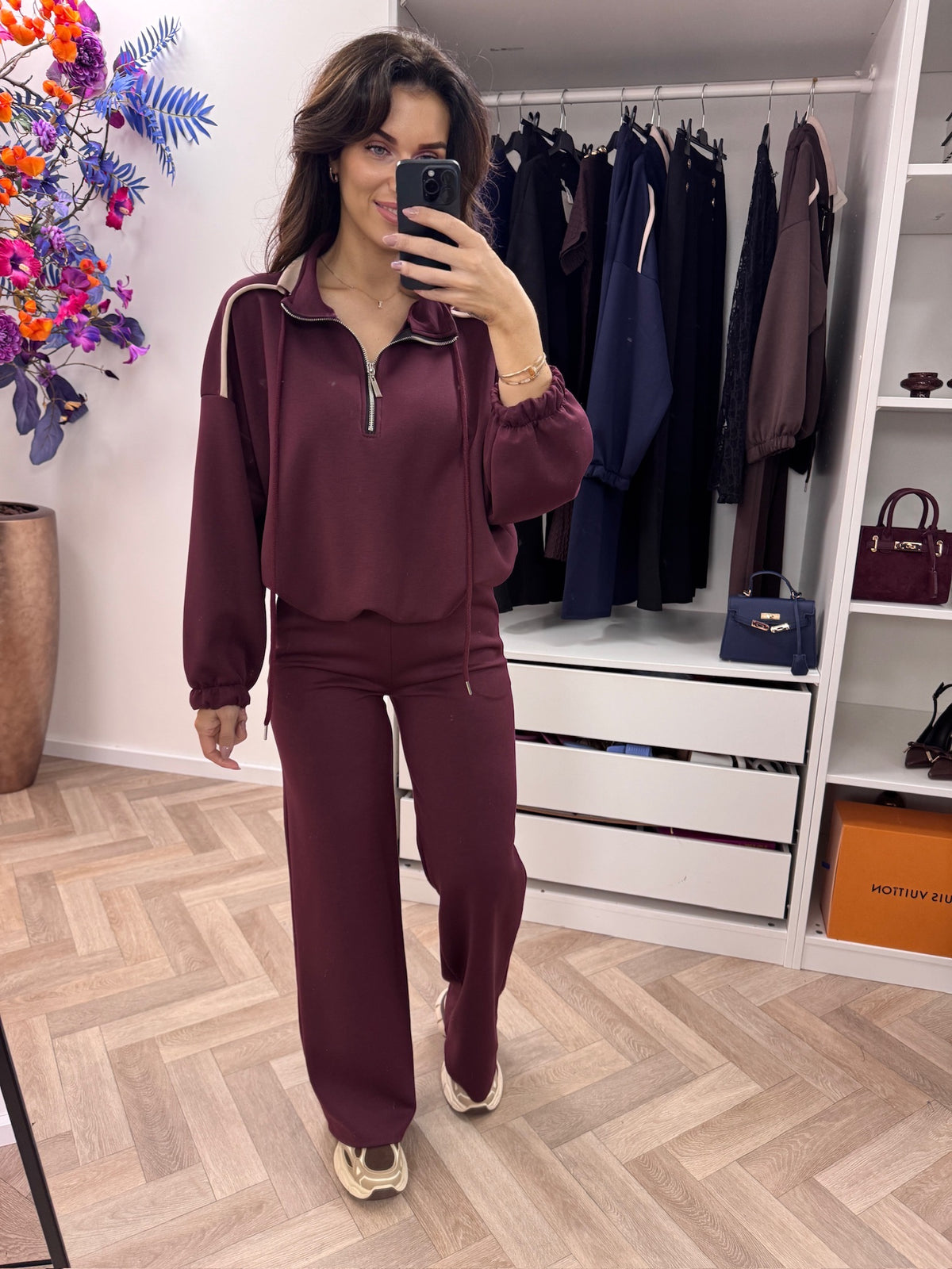 Joggingspak Xena Zipper Bordeaux