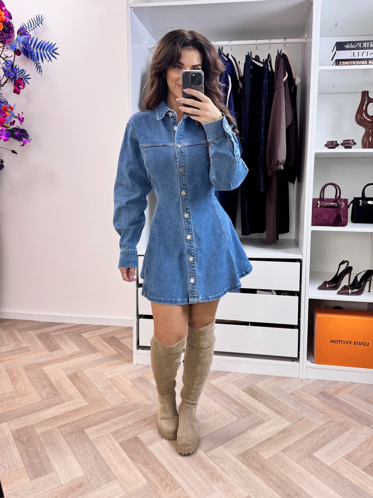 Denim Dress Marie Light Denim MG-781A