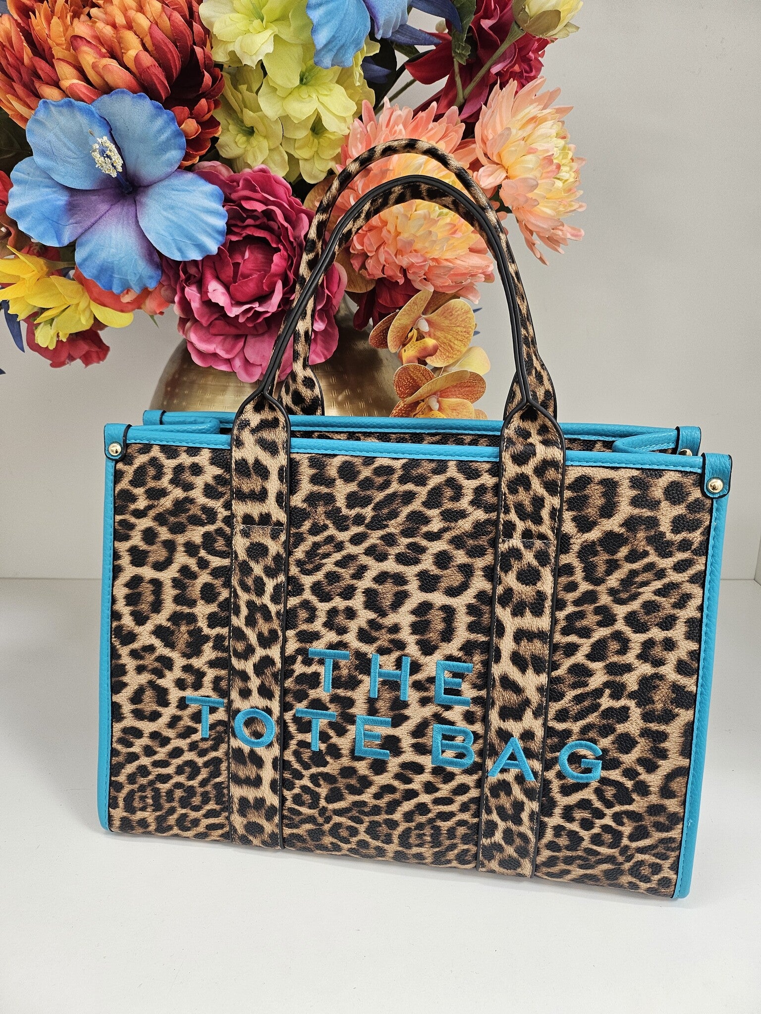 Tote bag Leopard BW-888 Turquoise