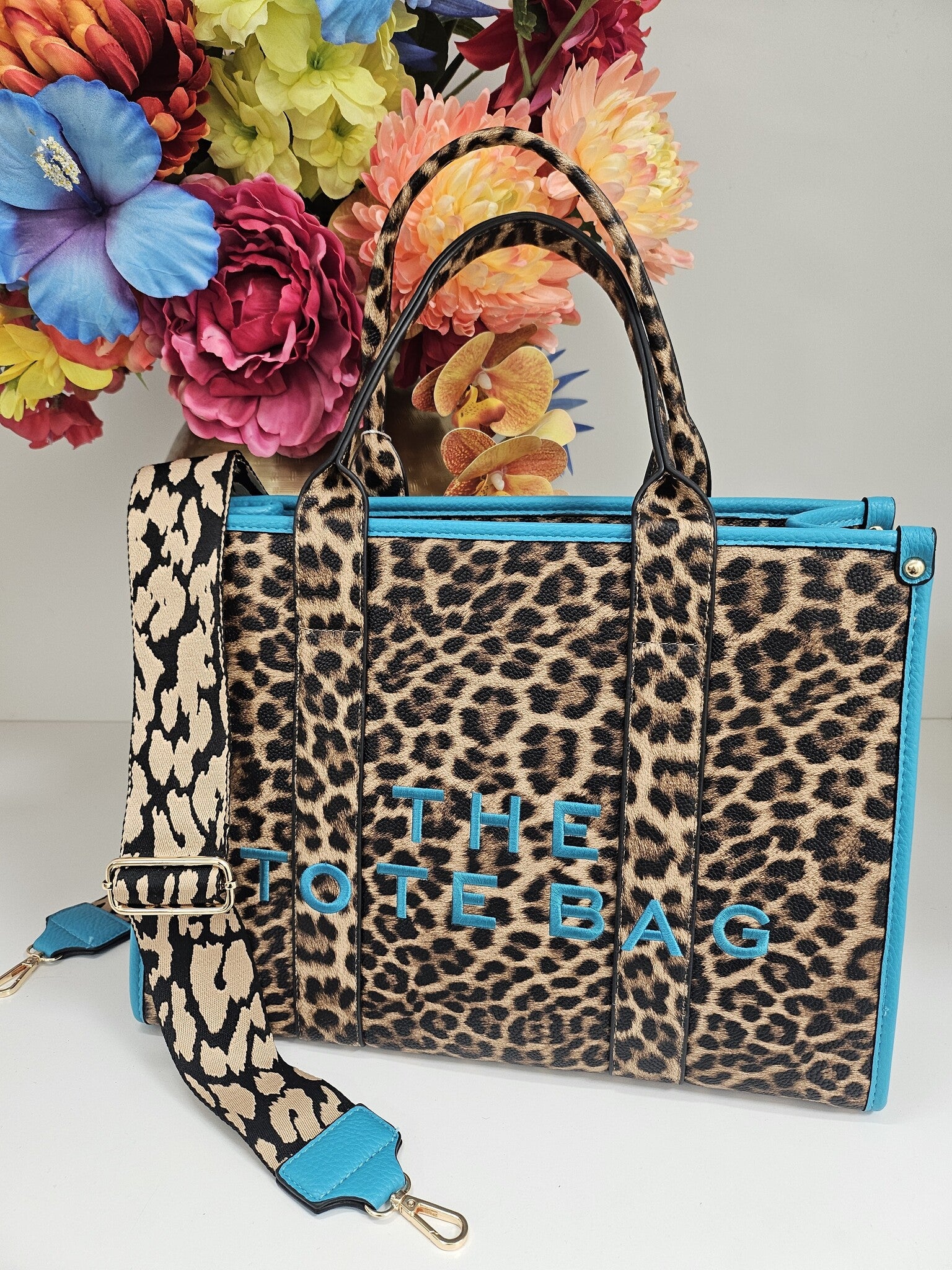 Tote bag Leopard BW-888 Turquoise