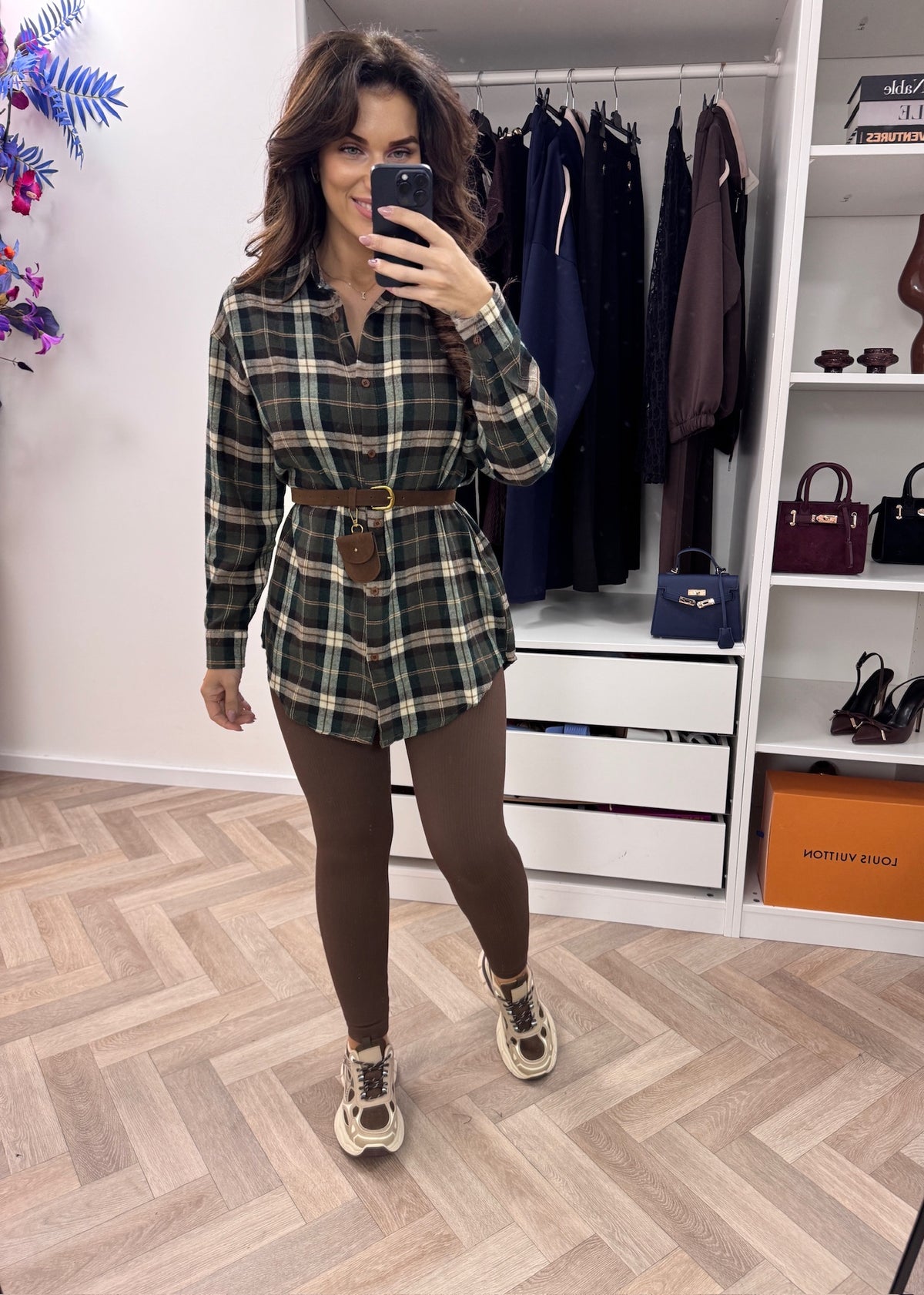Blouse With Belt Ruit Army H69785