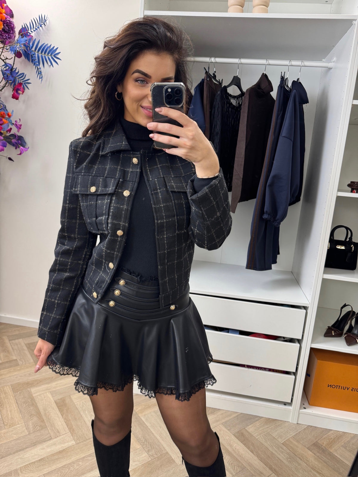 Boucle Jacket Stacy Black  7065
