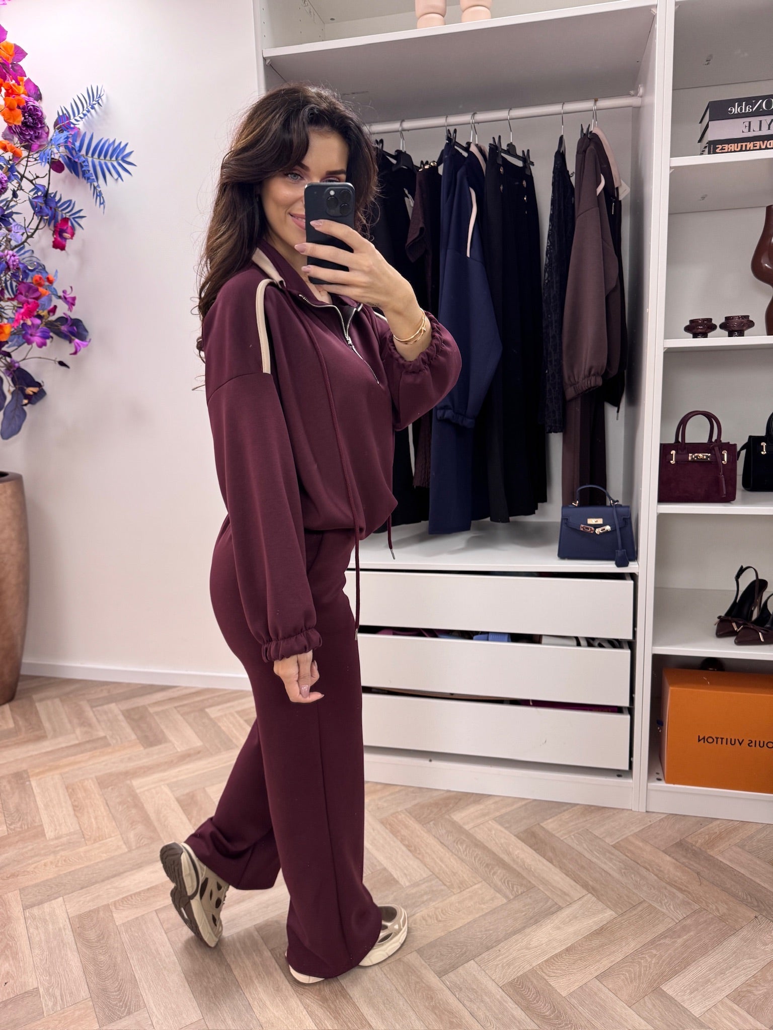 Joggingspak Xena Zipper Bordeaux