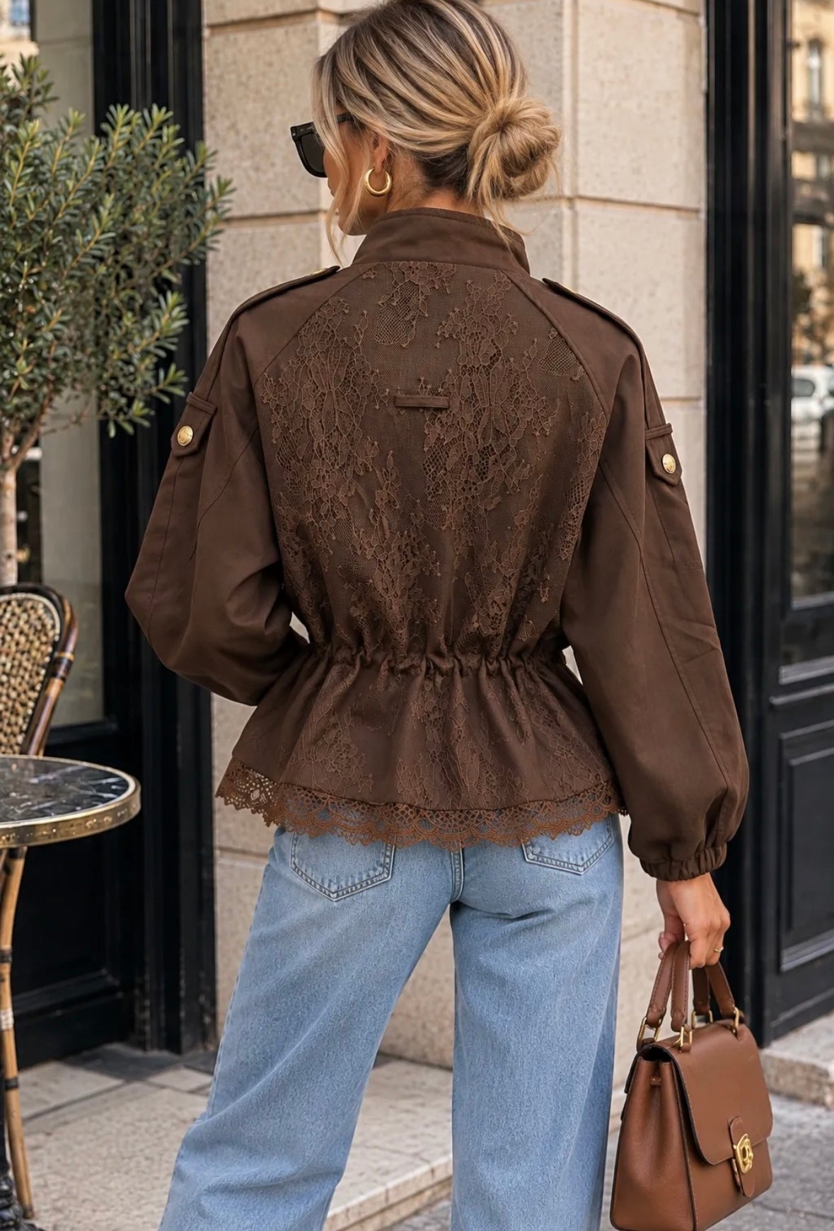 Jacket Lace Ashley Choco WE1038 PRE ORDER