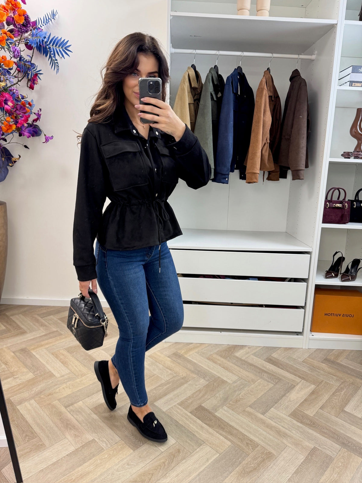 Suede Jacket Sita Black