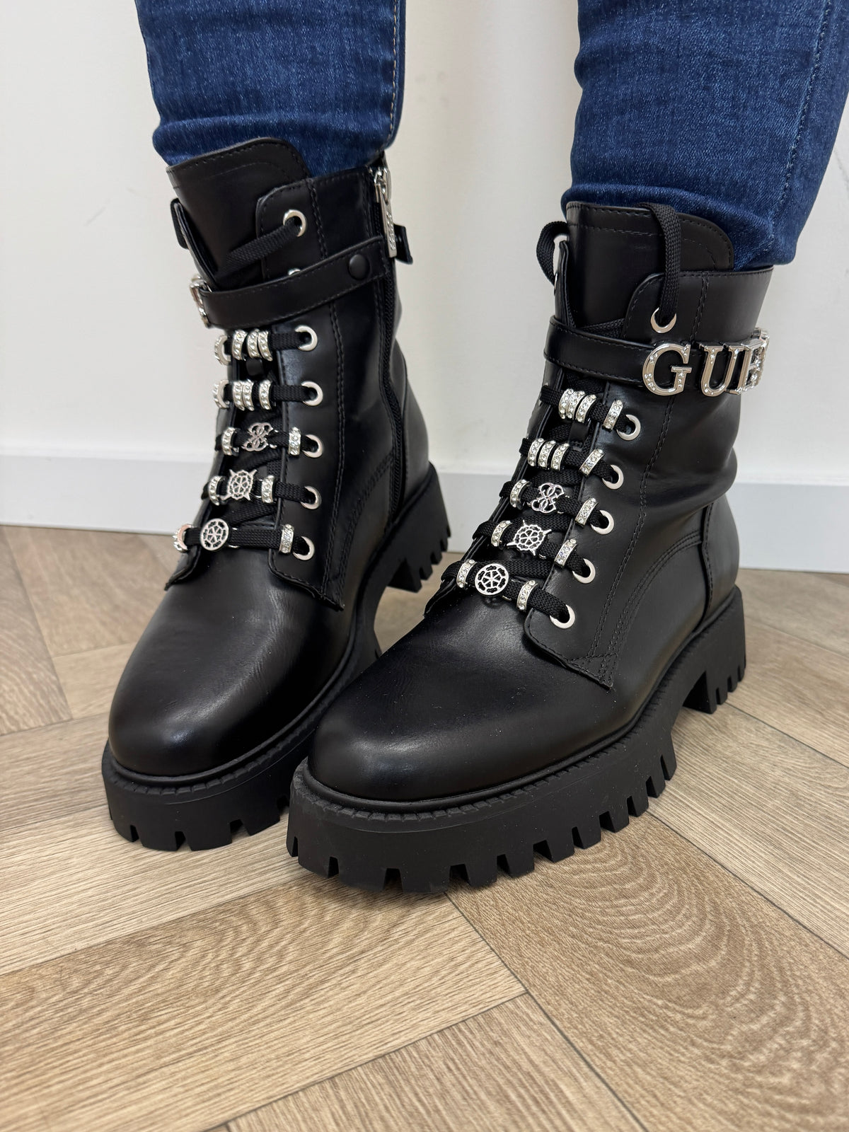 Boots Ficki Zilver Black Guess 1488
