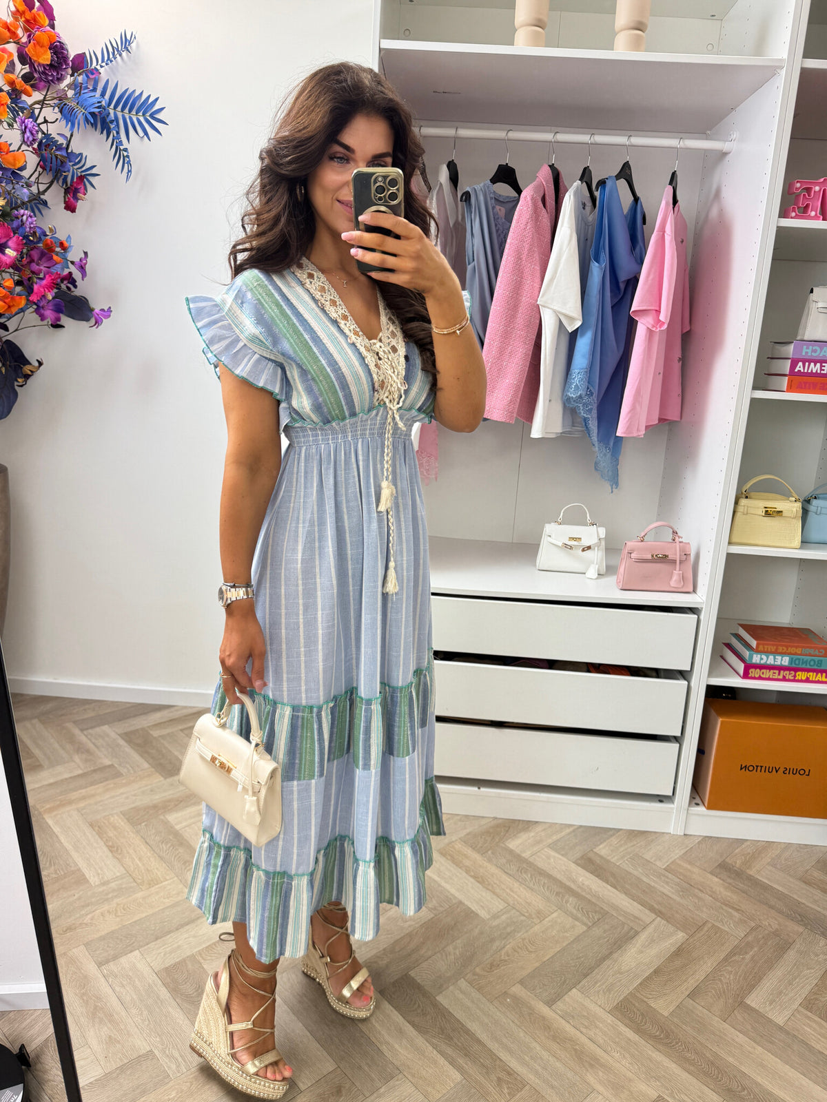Dress Jean Ibiza look G6601 Blue