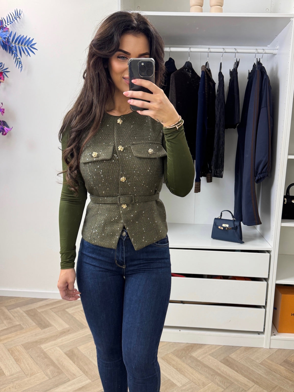 Gilet Boucle Lurex Army ZD1107