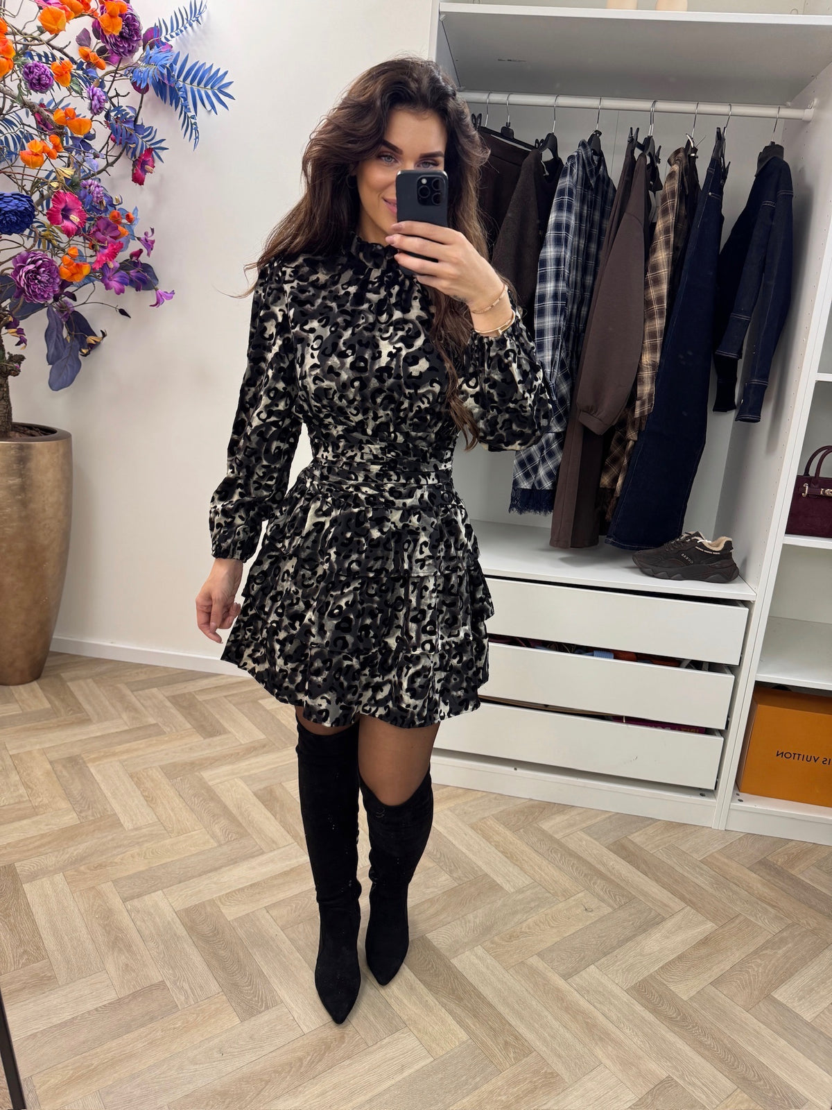 Dress Leopard Grey CY4521A