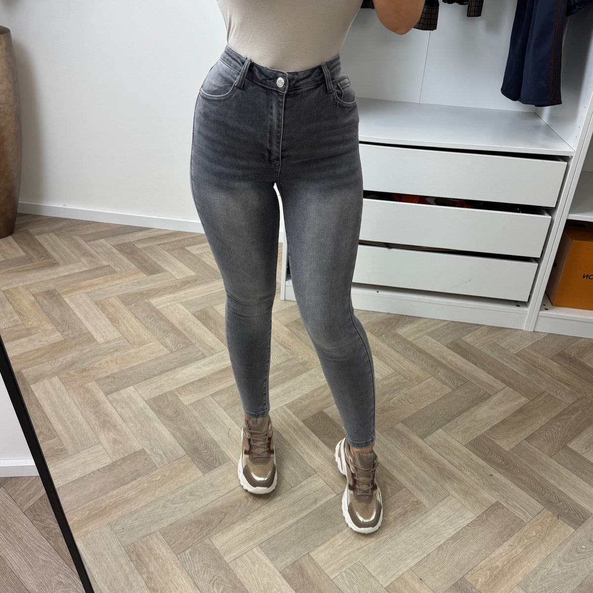 Jeans Grey High Waist Laulia AP377