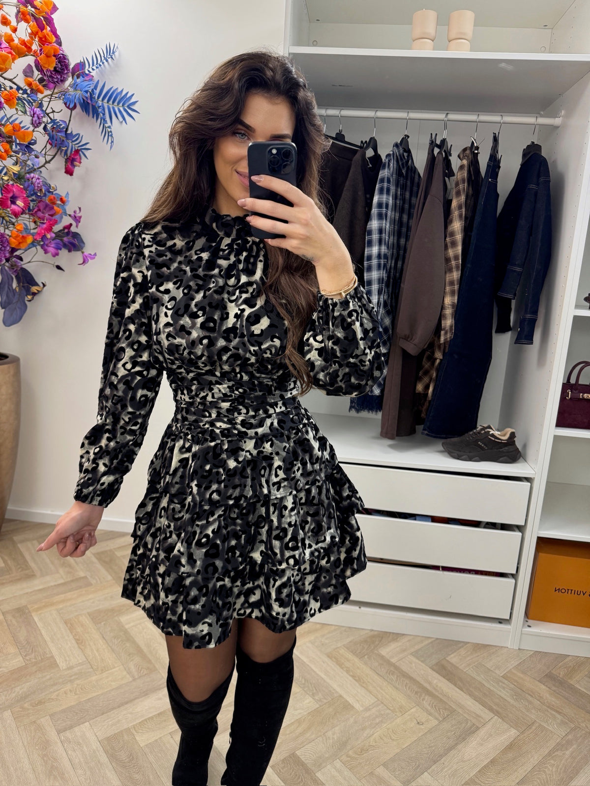 Dress Leopard Grey CY4521A