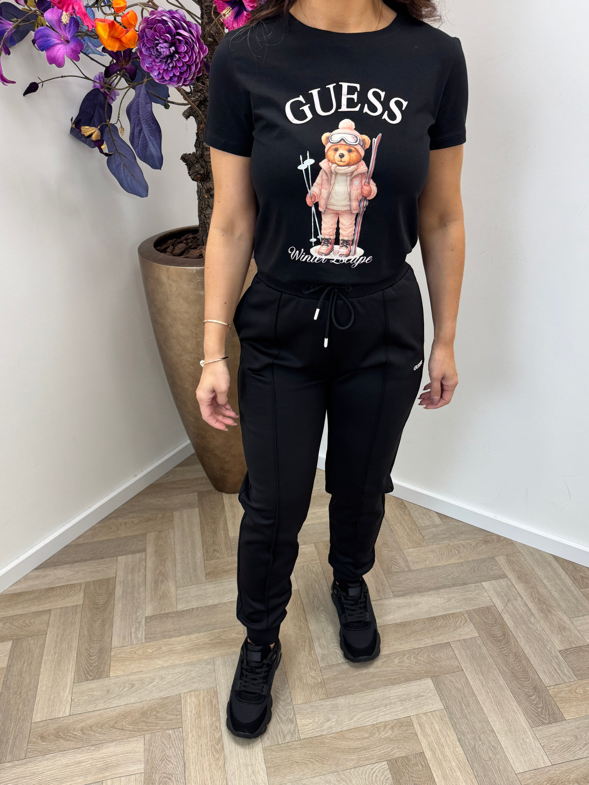 T-shirt Ski Bear Black 1409