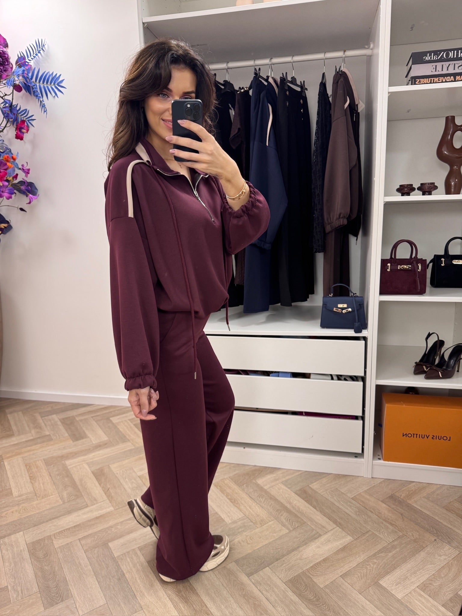 Joggingspak Xena Zipper Bordeaux