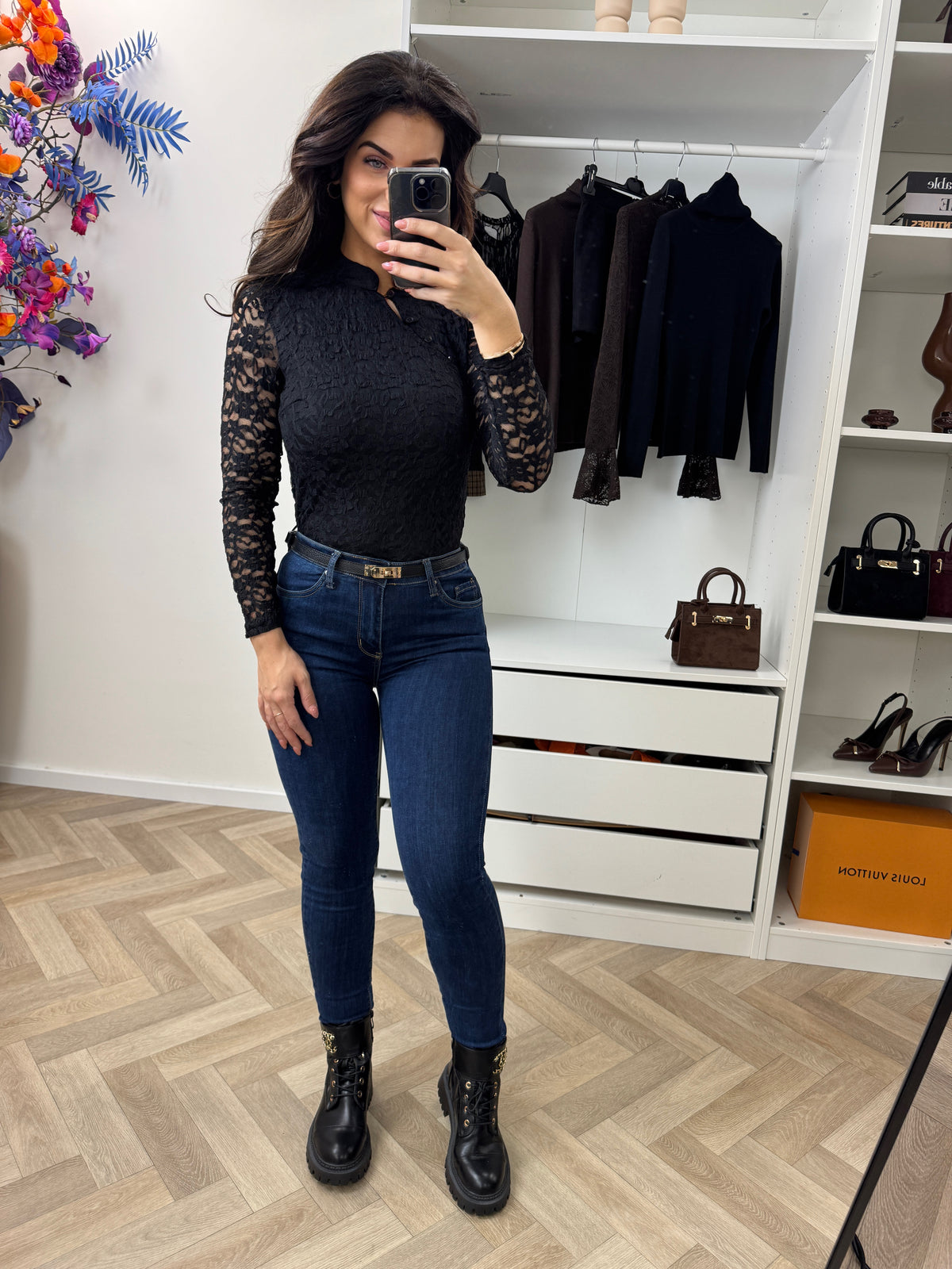 Top Ashley Lace TE561 Black