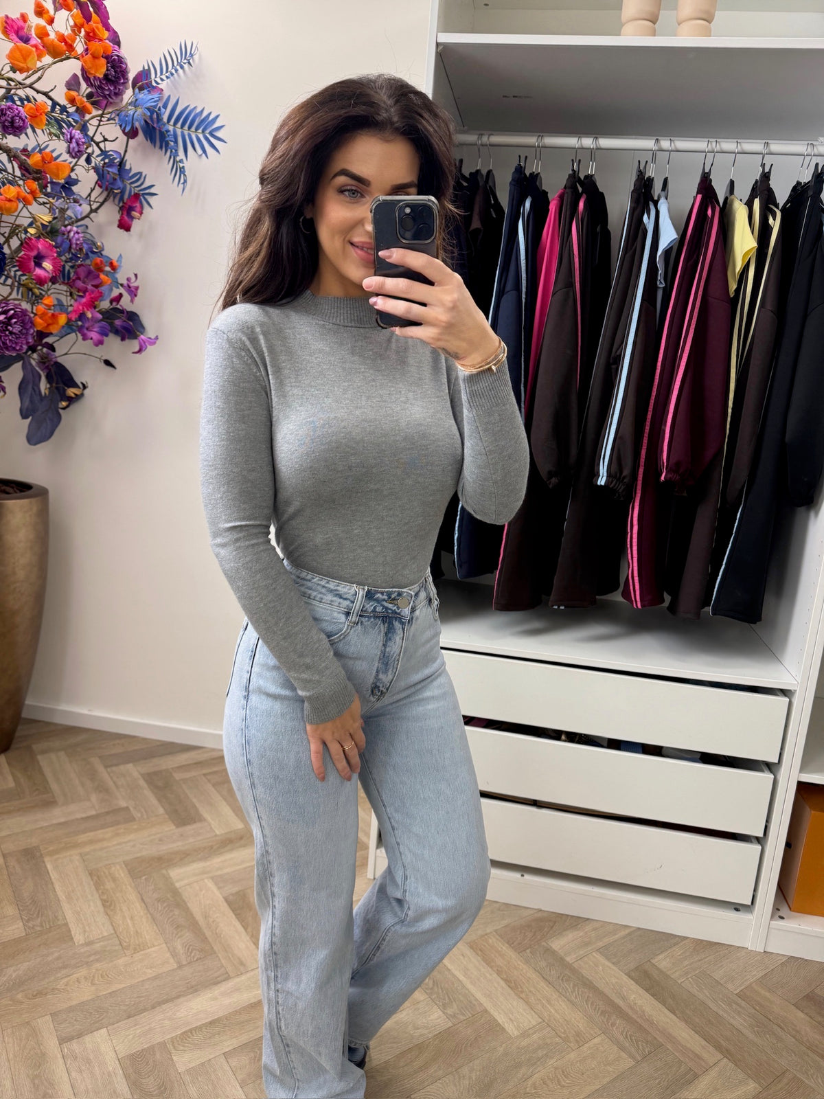 Basic Col Top Grey 20121