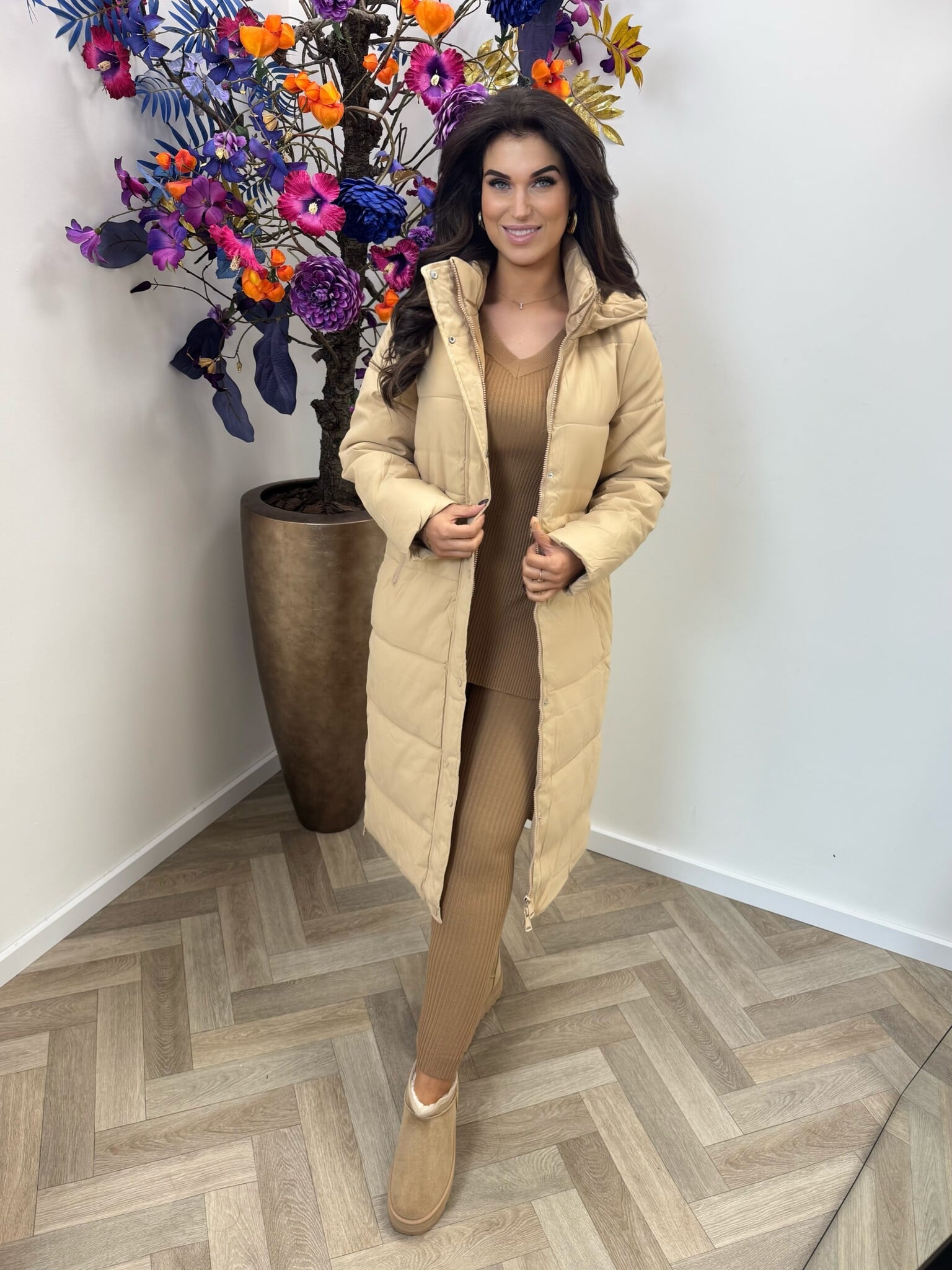 Long Jacket Yumi LM9911 beige SPECIAL DEAL