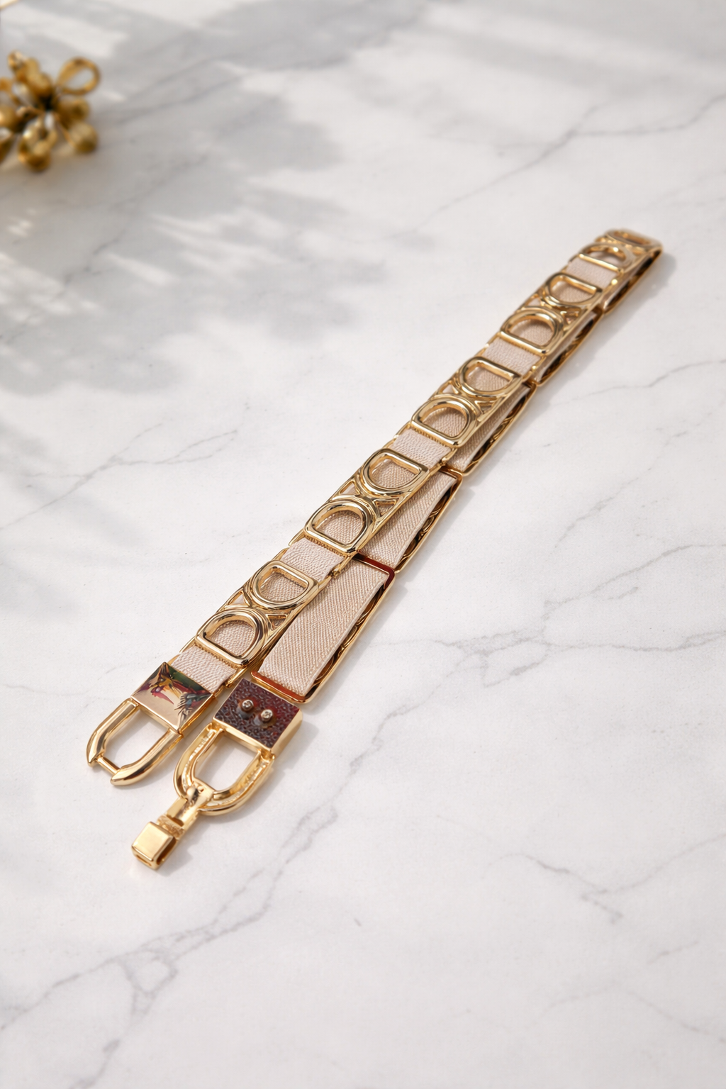 Elastic belt Beige