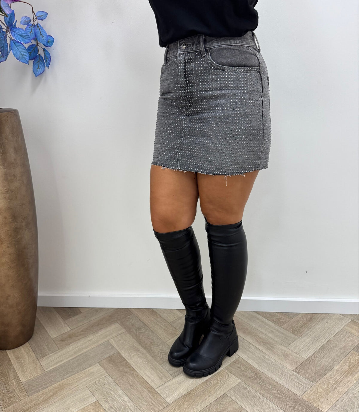 Skirt Denim  Mini Superstars  Grey Liu Jo 1789