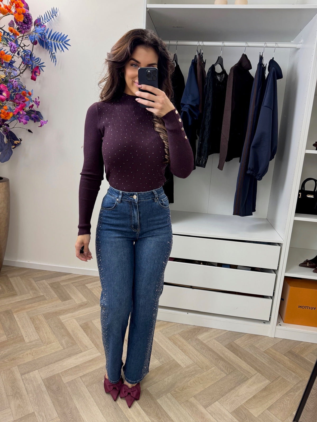 Col Top Mini Diamonds Wine Q-83569