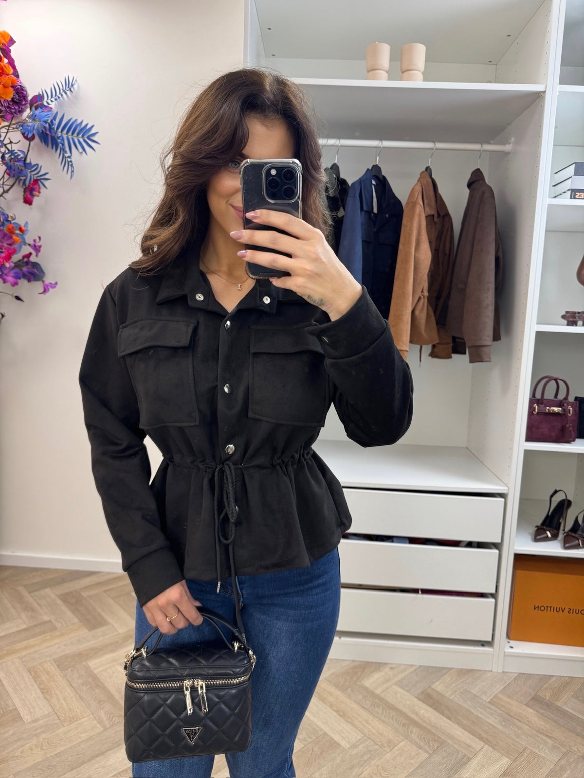 Suede Jacket Sita Black