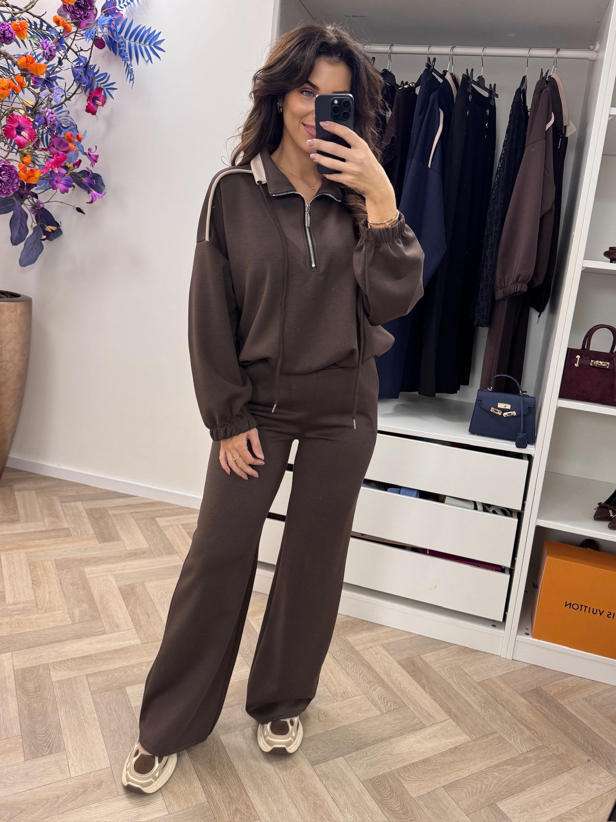 Joggingspak Xena Zipper  Choco