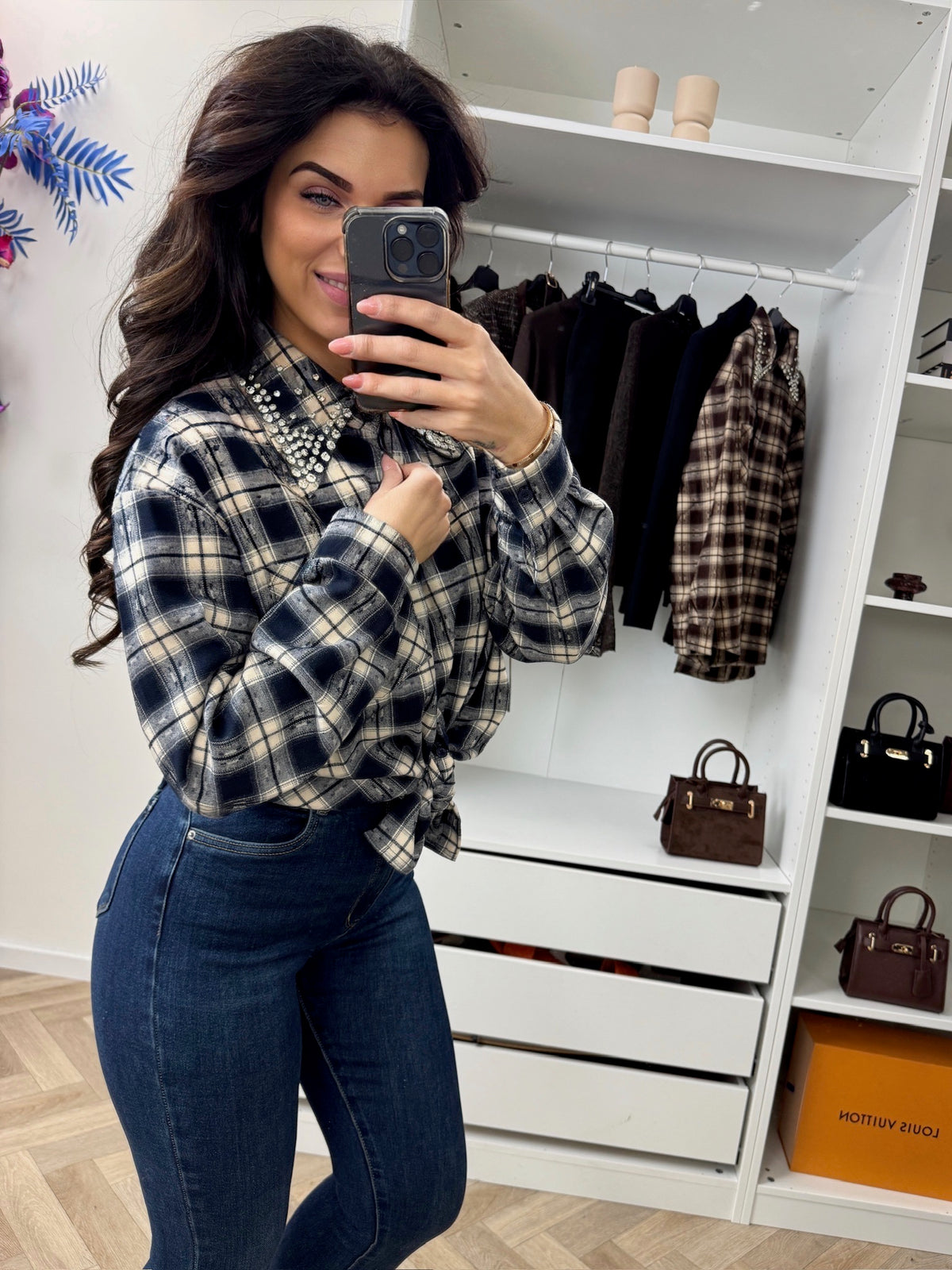 Blouse Felina Diamonds Navy  EN141