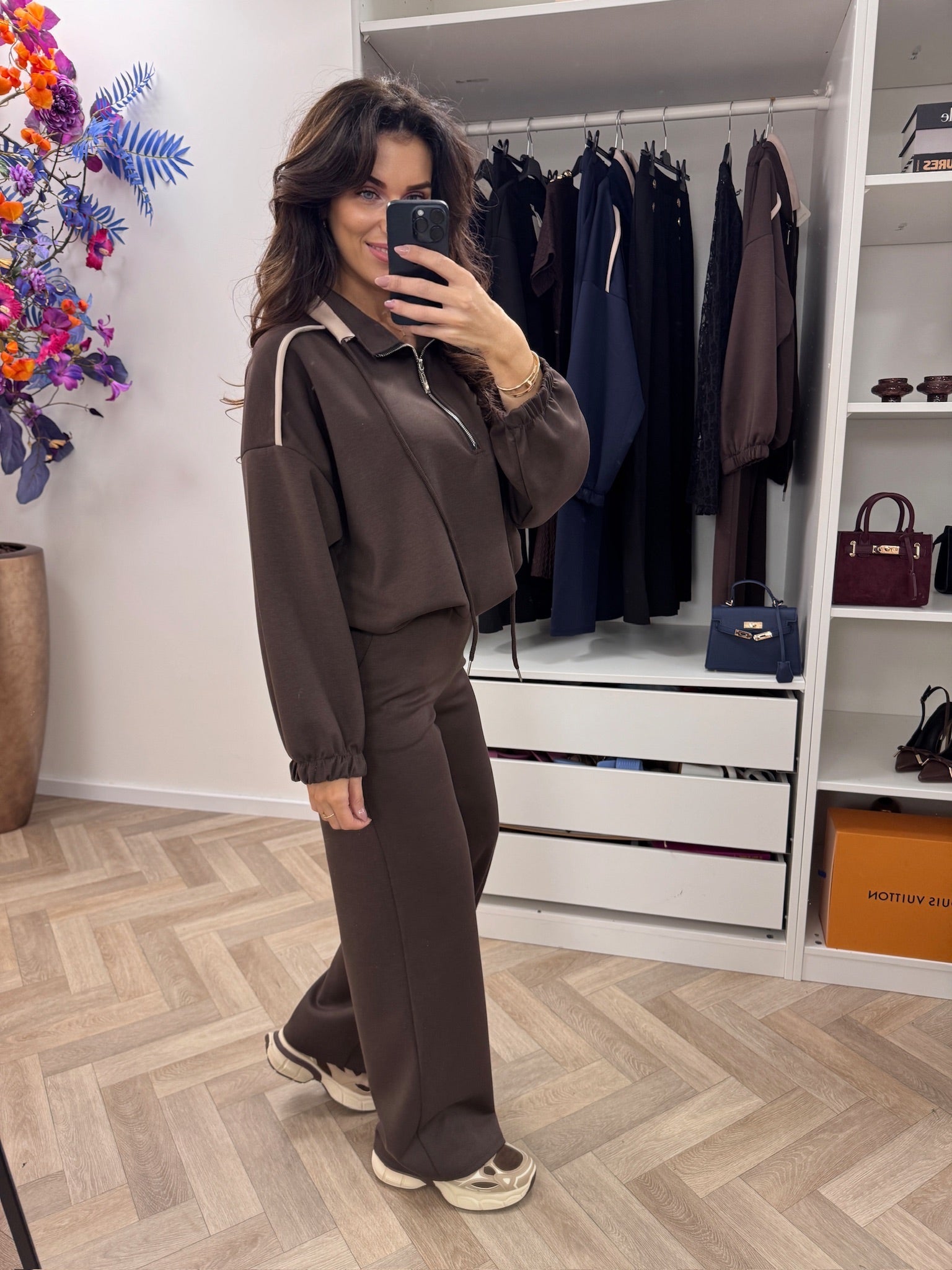 Joggingspak Xena Zipper  Choco
