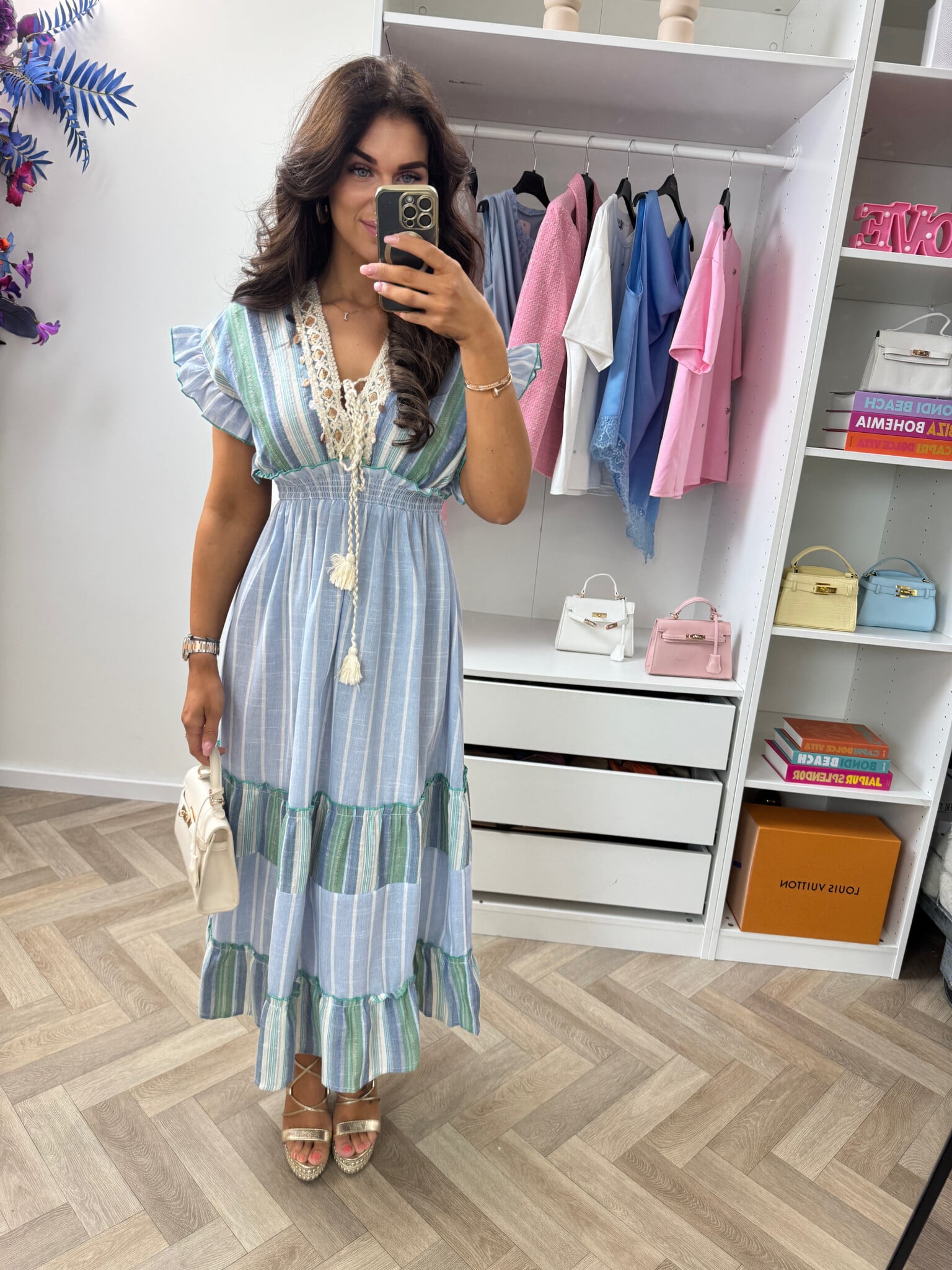Dress Jean Ibiza look G6601 Blue