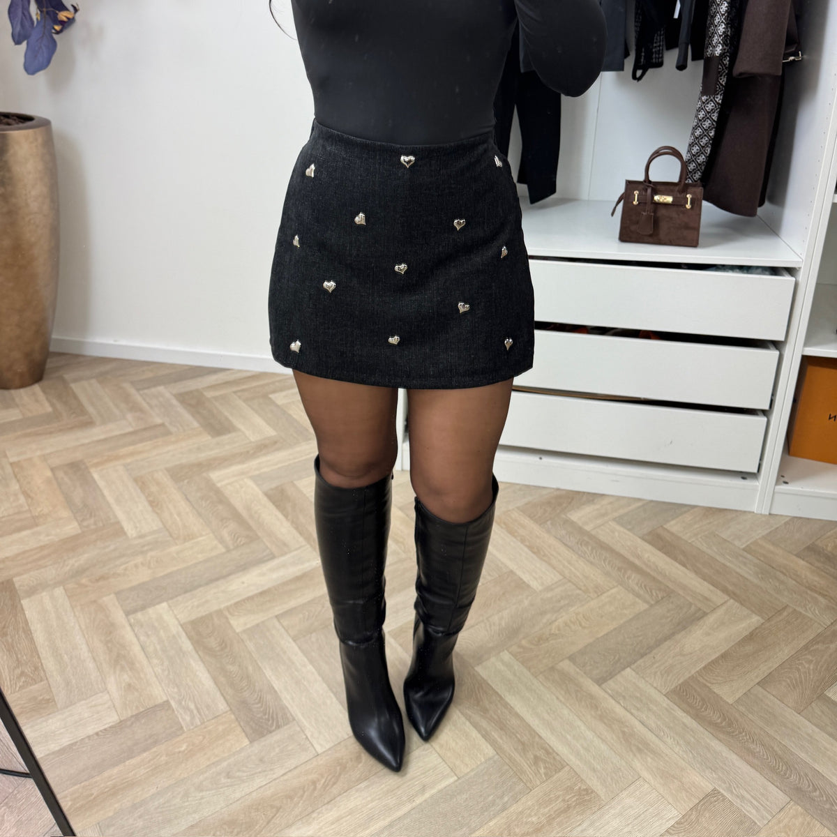 Short With Hearts Black PR53321