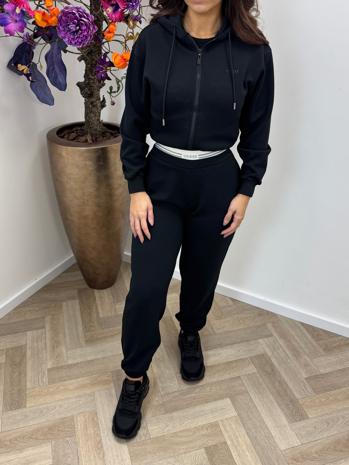 Full Zip Sweater Briana Black Guess 1392