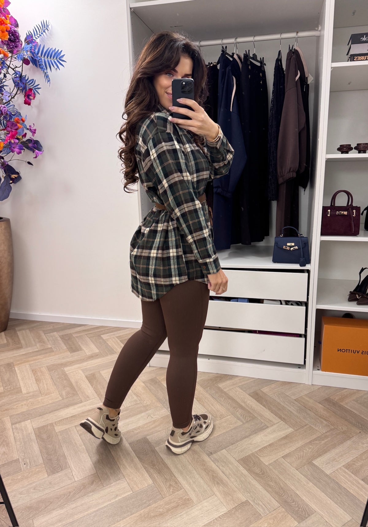 Blouse With Belt Ruit Army H69785