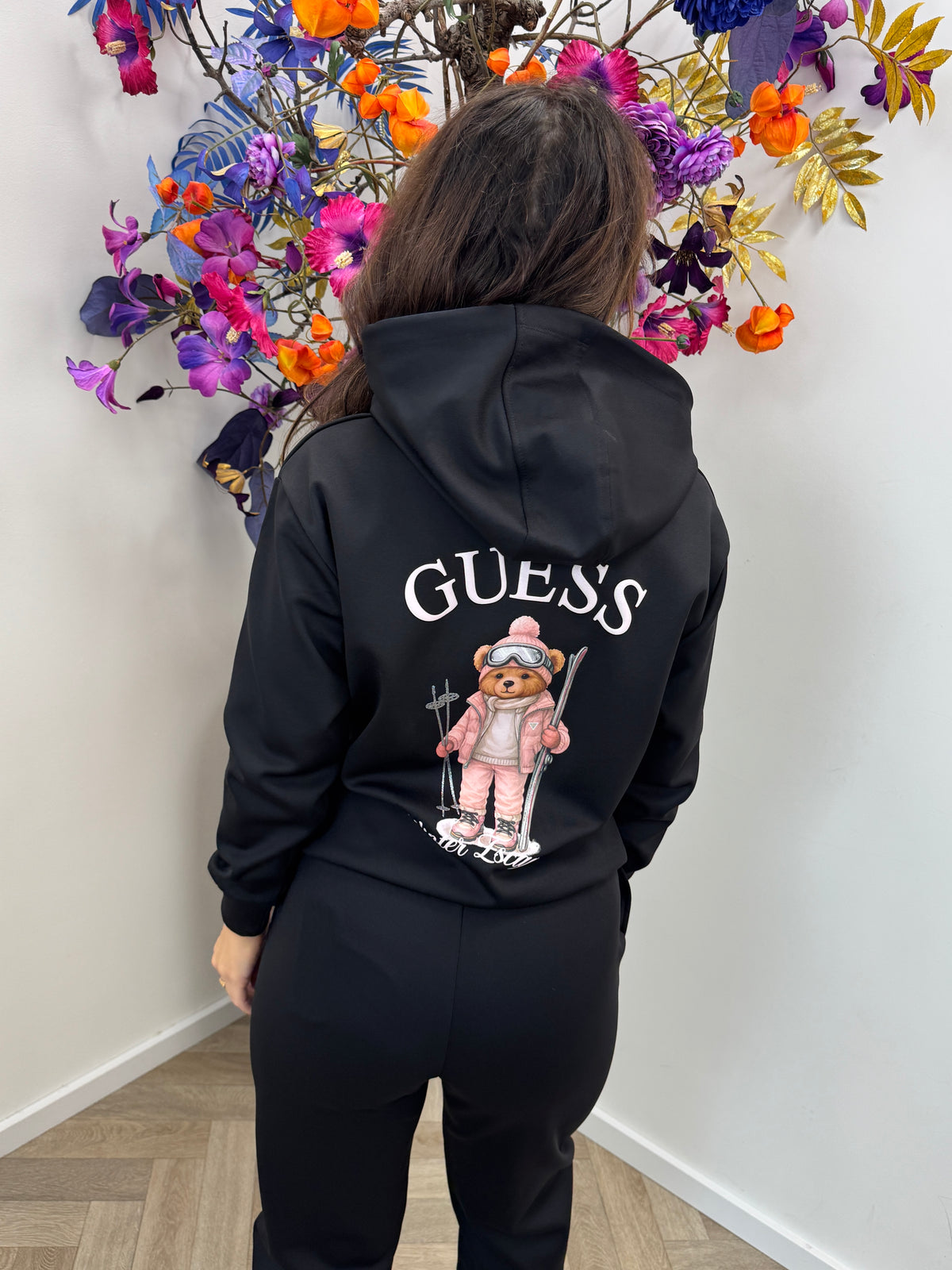 Hoodie Fabrizia Black Guess 1406