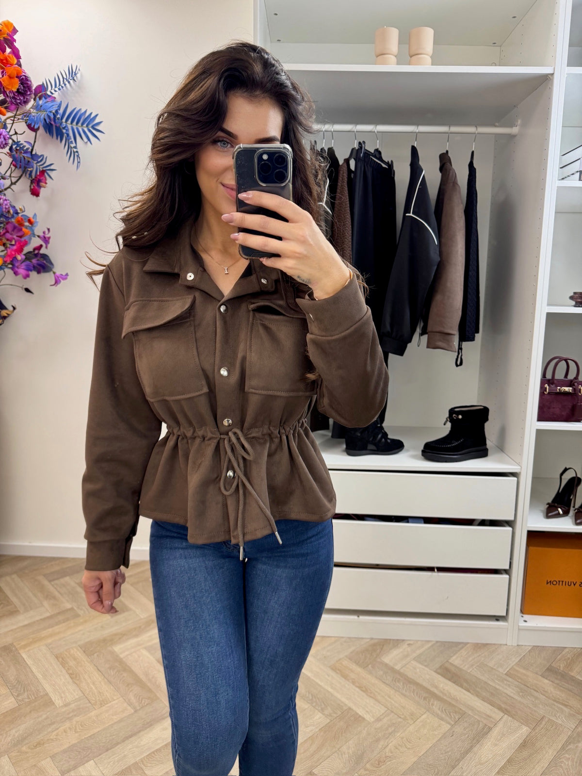 Suede Jacket Sita Choco