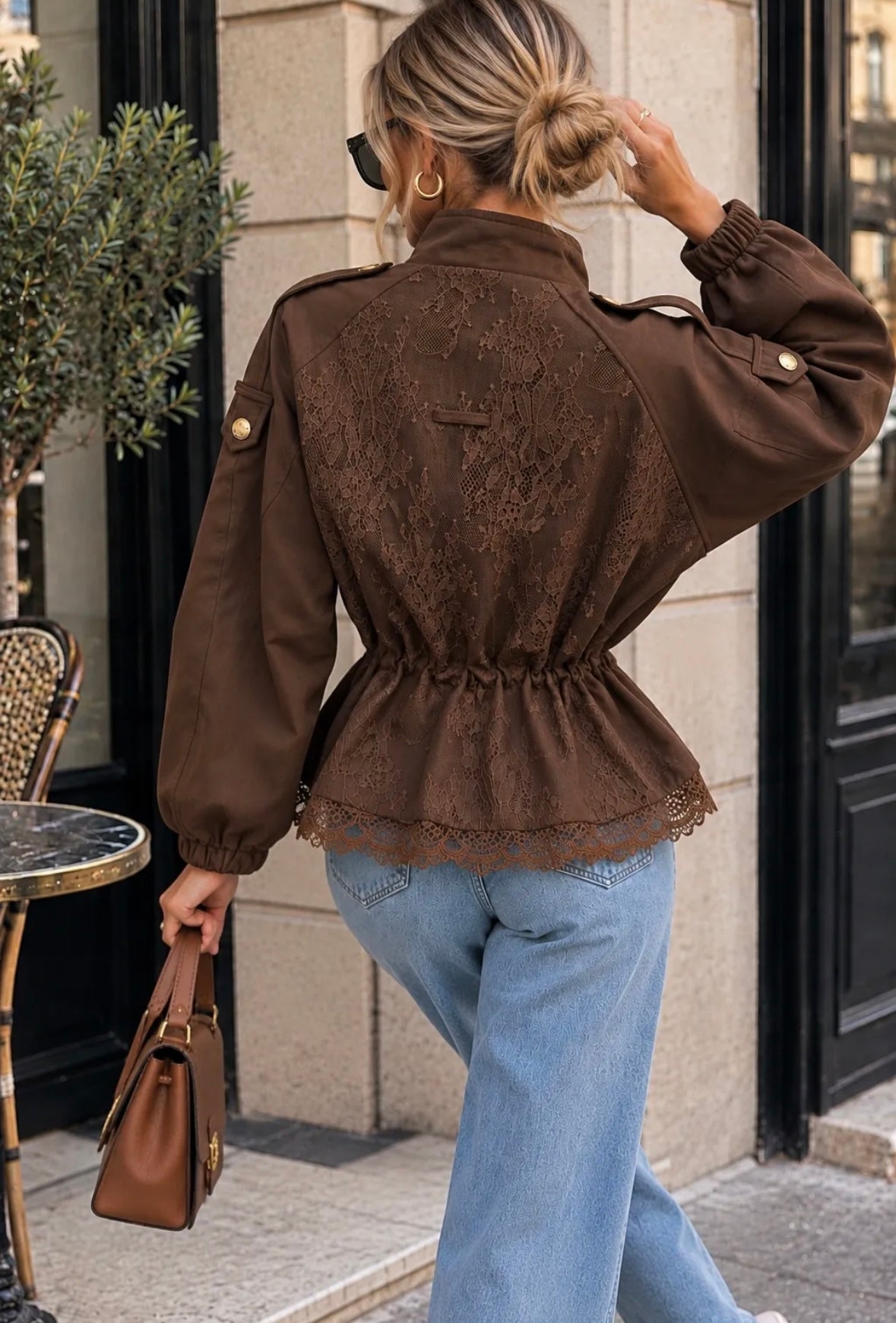 Jacket Lace Ashley Choco WE1038 PRE ORDER