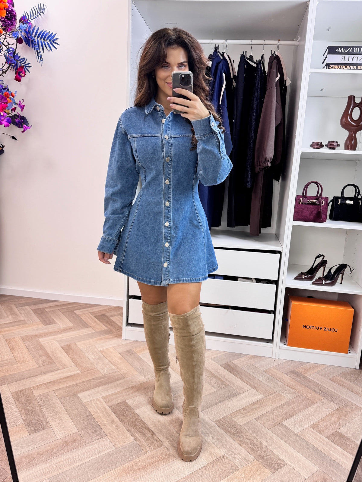 Denim Dress Marie Light Denim MG-781A