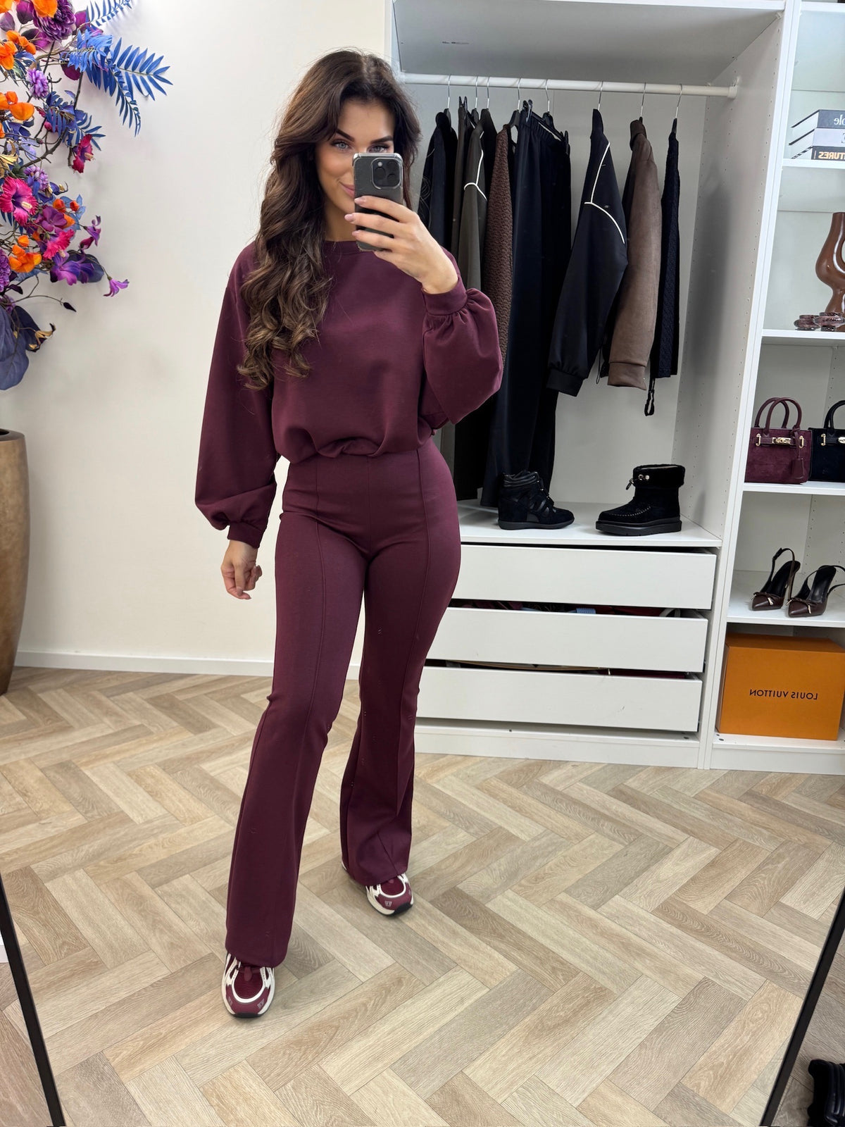 Set Flair Long Sleeve Bordeaux