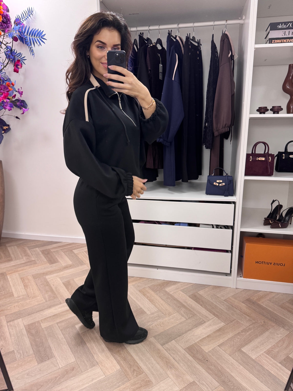 Joggingspak Xena Zipper Black