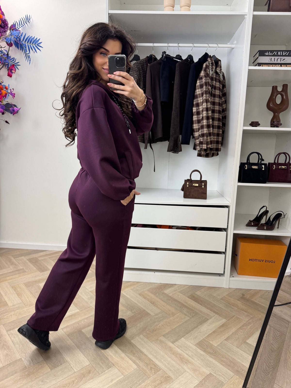 Joggingspak Zipper Basic Wine