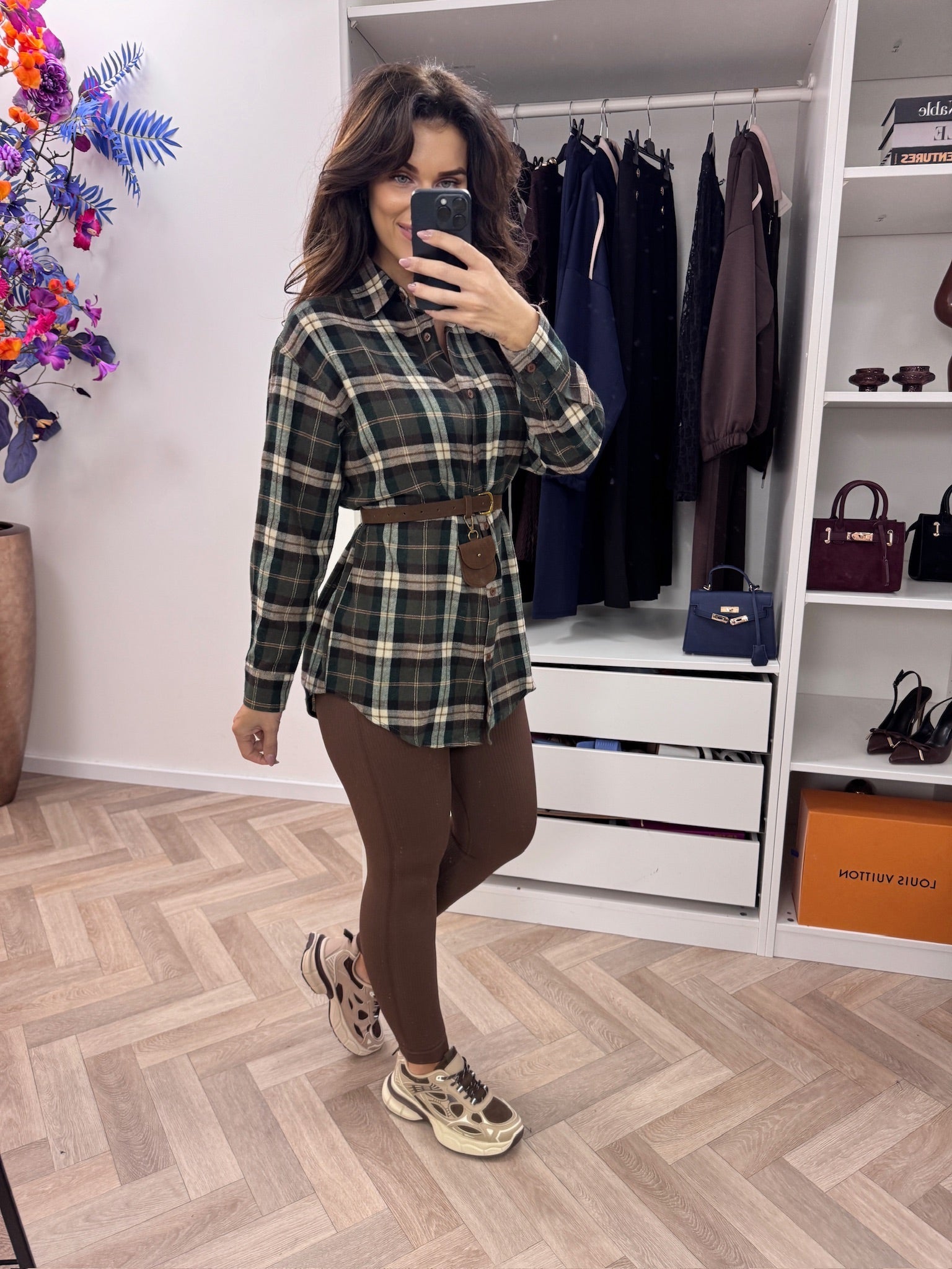 Blouse With Belt Ruit Army H69785