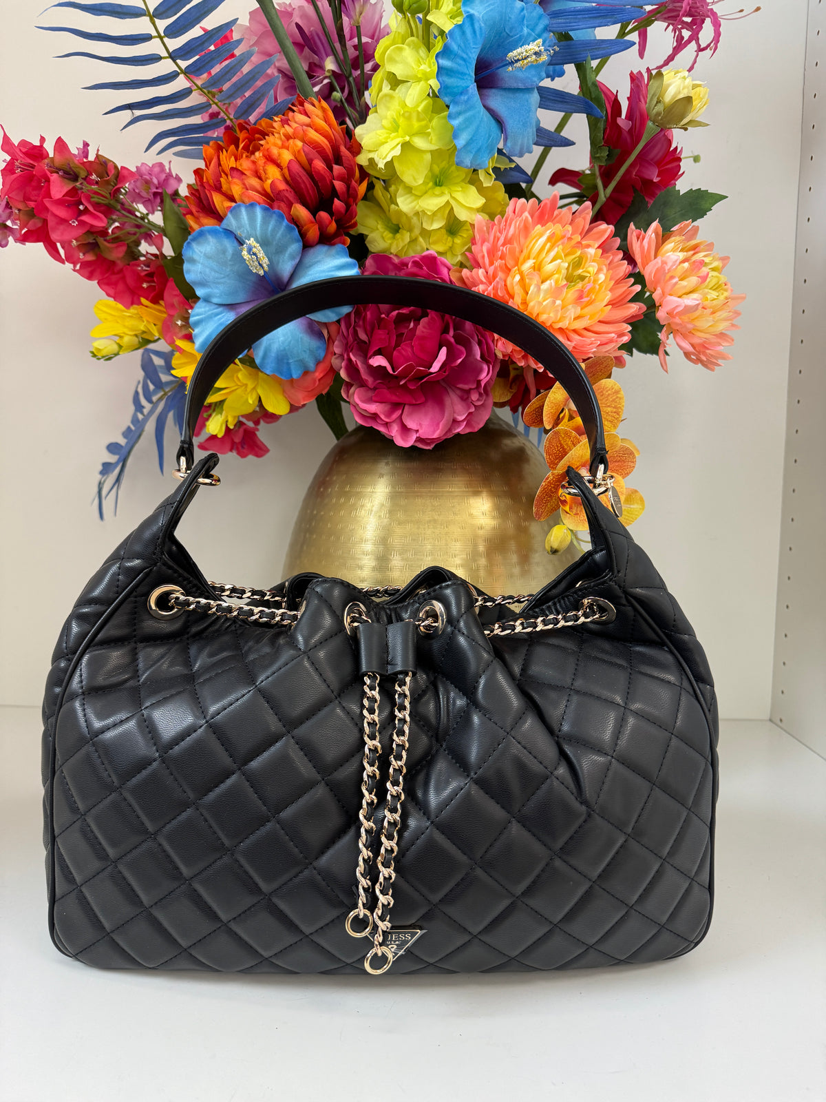 Hobo Bag Juliet Black Guess 1388