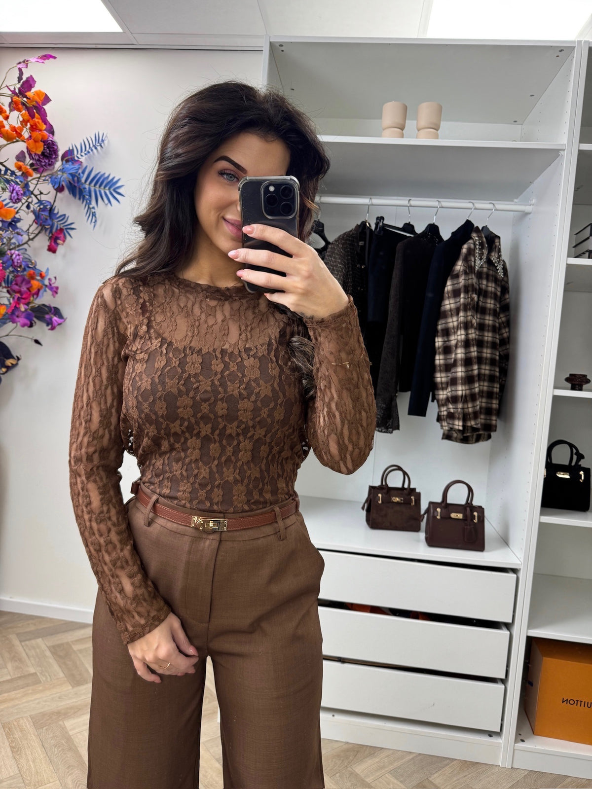 Top Lina Lace Toffee