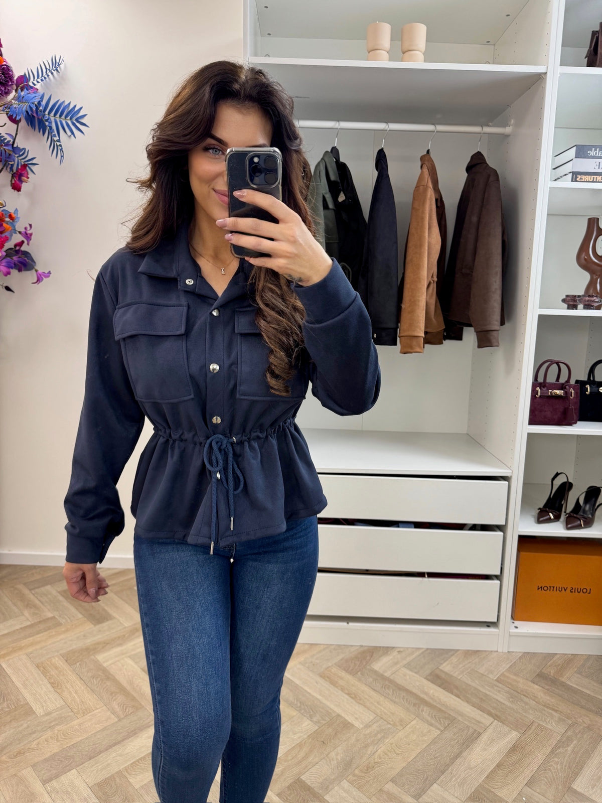 Suede Jacket Sita Navy