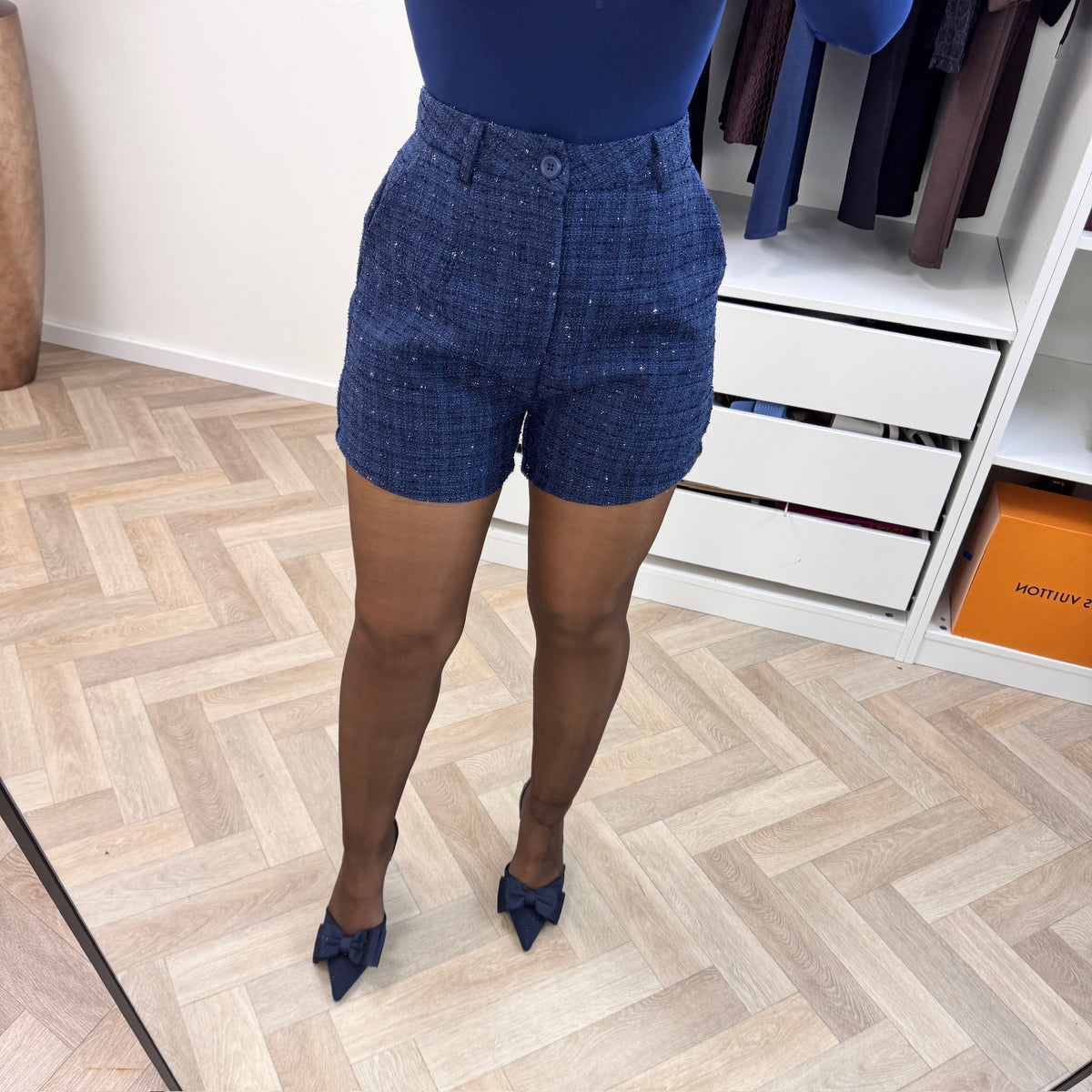 Short Tweed Navy ZP1109
