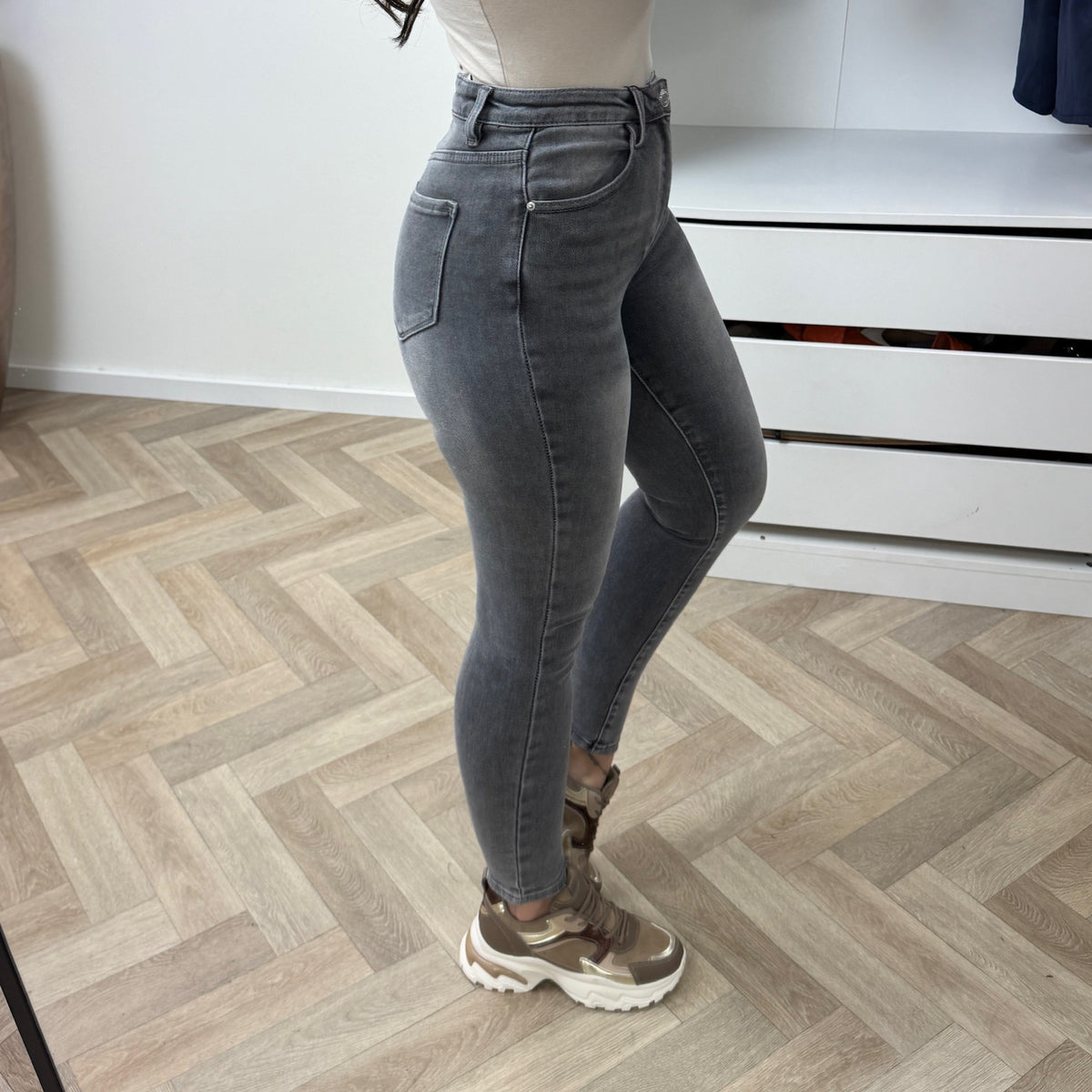 Jeans Grey High Waist Laulia AP377