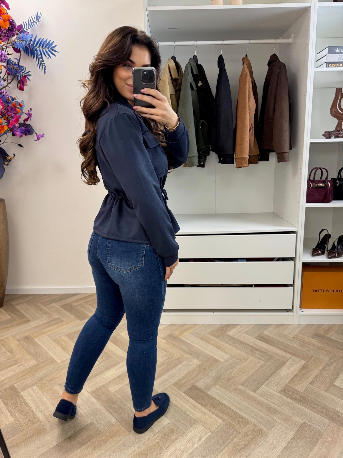Suede Jacket Sita Navy