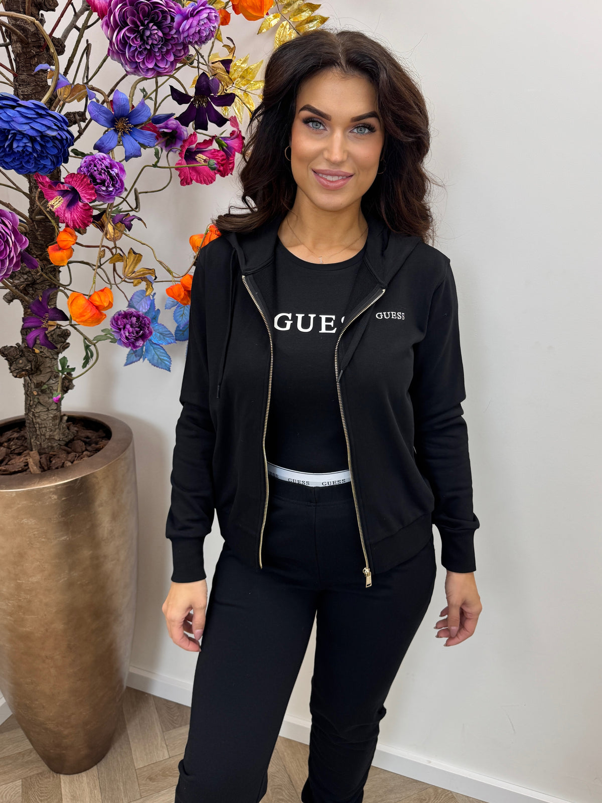 Zipper Jacket Sofia Black Guess 1429